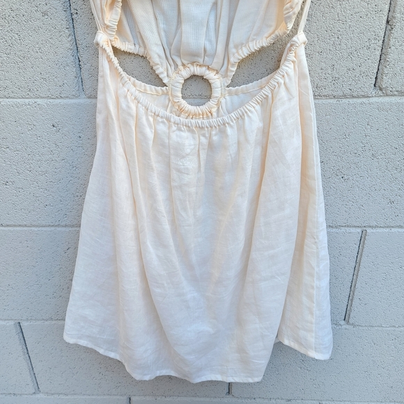 Faithfull the Brand | Zumi Cutout Mini Dress in Plain Shell Size 10 - Picture 11 of 12